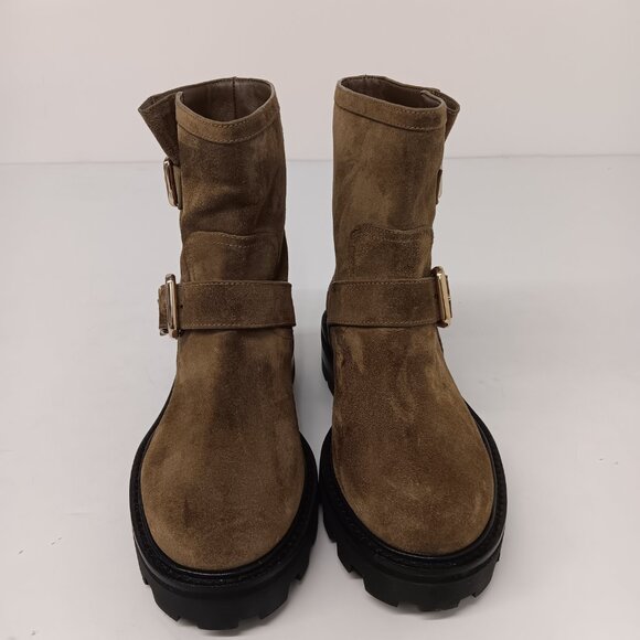 Jimmy Choo Women's Youth II Caper Green Suede Ankle Boots - EU36/US6 - Picture 4 of 16